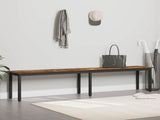 Bench Smoke Oak 200 x 35 x 45 cm Engineered Wood 892610