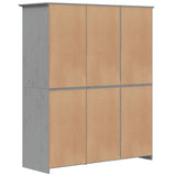 Wardrobe "BODO" Grey 146x53,5x173 cm Solid Wood Pine 355064