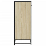 Shoe Cabinet Sonoma Oak 75x38x97.5 cm Engineered Wood and Metal 3300876