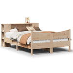 ZNTS Bed Frame without Mattress 160x200 cm Solid Wood Pine 3323293
