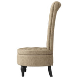 Slipper Chair Light Grey 56.5 x 70 x 110 cm Faux Suede Leather 42020687