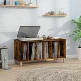 Record Cabinet Smoked Oak 100x38x48 cm Engineered Wood 831978