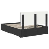 Bed Frame with Headboard Black 160 x 200 cm Engineered Wood 3412759