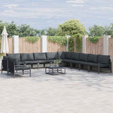 Garden Sofa Set with Cushion Anthracite Steel 3379006