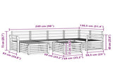 Outdoor Sofa Set 7 pcs White Polyester 3392154