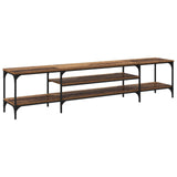 TV Cabinet Old Wood 201 x 35 x 45 cm Engineered Wood and Iron 881307