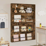 Magazine Rack 2 pcs Smoked Oak 100 x 12 x 70 cm Engineered Wood 890857