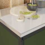 Kitchen Storage HATTEM Olive Green 90 x 50 x 53 cm Steel 874999