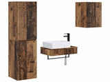 Bathroom Furniture Set 3 pcs Old Wood 33 x 34.5 x 160 cm 3406061