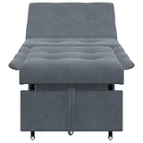 Sofa Bed Dark Grey 194 x 67 x 82 cm Velvet 42008595