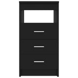 Drawer Cabinet Black 40x50x76 cm Engineered Wood 801806