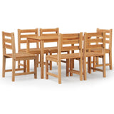 7 Piece Garden Dining Set Solid Wood Teak 3157182