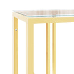 Console Table 110x30x70 cm Stainless Steel and Glass 350026