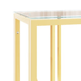 Console Table 110x30x70 cm Stainless Steel and Glass 350026