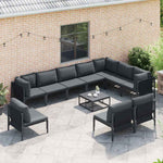 Garden Sofa Set Anthracite Steel 3378998