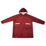 Blanket Hoodie Bordeaux Red L Fleece and Flannel 42017210