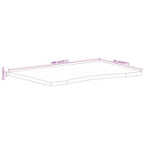 Desk Top with Curve 140x50x2.5 cm Solid Wood Rough Mango 370197