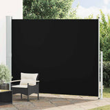 Patio Retractable Side Awning 220x300 cm Black 313423