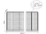 Gabion with 5 mm Wire and 5x10 cm Mesh 1050x100x200 cm 3464895