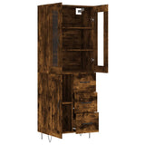 Highboard Smoked Oak 69.5x34x180 cm Engineered Wood 3198694