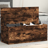 Storage Box Smoked Oak 90x35x35 cm Engineered Wood 840685