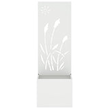 Garden Privacy Screen White 50 x 150 cm Cold-rolled steel 876428