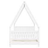 Kids Bed Frame White 90x190 cm Solid Wood Pine 834508