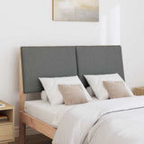 Upholstered Headboard Dark Grey 120 cm Solid Pine Wood 879295