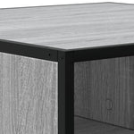 ZNTS Coffee Table Grey Sonoma 80x80x30 cm Engineered Wood and Metal 848772