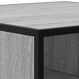 Coffee Table Grey Sonoma 80x80x30 cm Engineered Wood and Metal 848772