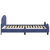 Children's Bed Frame with Headboard Police Blue 90 x 200 cm 42011133