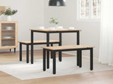Dining Table Natural 60 x 60 x 75 cm Solid Pine Wood 892779