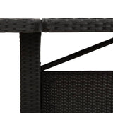 Garden Table with Acacia Wood Top Black 240x90x75 cm Poly Rattan 365595