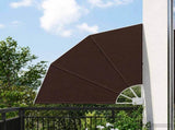 Balcony Privacy Screen 160 x 160 cm Polyester Brown 42037165