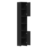 Bathroom Cabinet Black 30x30x183.5 cm Engineered Wood 802598