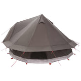 Tipi Tent Brown Grey 700 x 700 x 395 cm Polyester and Steel 42029020