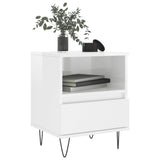 Bedside Cabinet High Gloss White 40x35x50 cm Engineered Wood 830624
