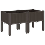 Garden Planter with Legs Brown 80x40x42 cm PP 367895