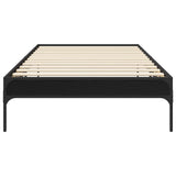 Bed Frame Black Oak 80 x 200 cm Engineered Wood 8009133