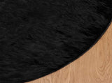 Faux Sheepskin Rug TAFALLA Black 160 cm Polyester 42021582