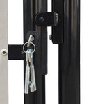 ZNTS Black Single Door Fence Gate 100 x 250 cm 141689