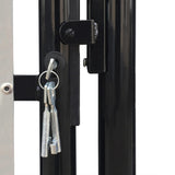 ZNTS Black Single Door Fence Gate 100 x 250 cm 141689