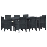 Garden Dining Set 9 pcs Anthracite Polypropylene 3378576