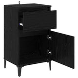 Bedside Cabinet Black Oak 40 x 35 x 70 cm Engineered Wood 881255