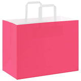 Paper Bags 250 pcs with Handles Pink 32x17x25 cm 4101901