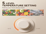 88L Under Counter Fridge Freezer, Small Refrigerator with 5-Setting, 3 Star Freezer Rating, White T3398P425412