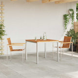 Garden Dining Set 3 pcs Solid Acacia Wood and Stainless Steel 3334805