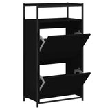 Shoe Cabinet Black 60x34x112 cm Engineered Wood 840029