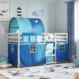 Bunk Bed without Mattress Blue 90x200 cm Solid Wood Pine 3284022
