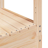 Outdoor Play Tower Natural 53 x 85 x 264 cm Solid Pine Wood 826532